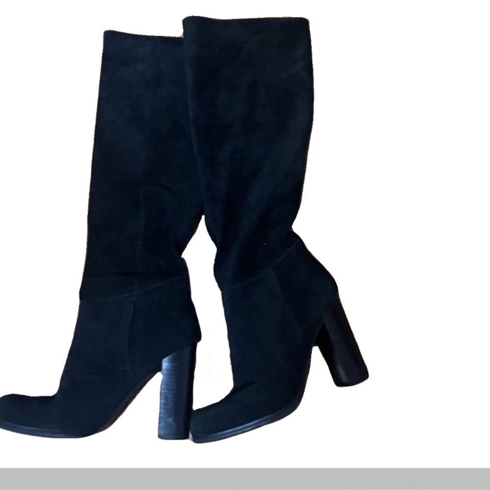 Sam Edelman Women's Black Suede Knee High Stiletto Boots Size 7